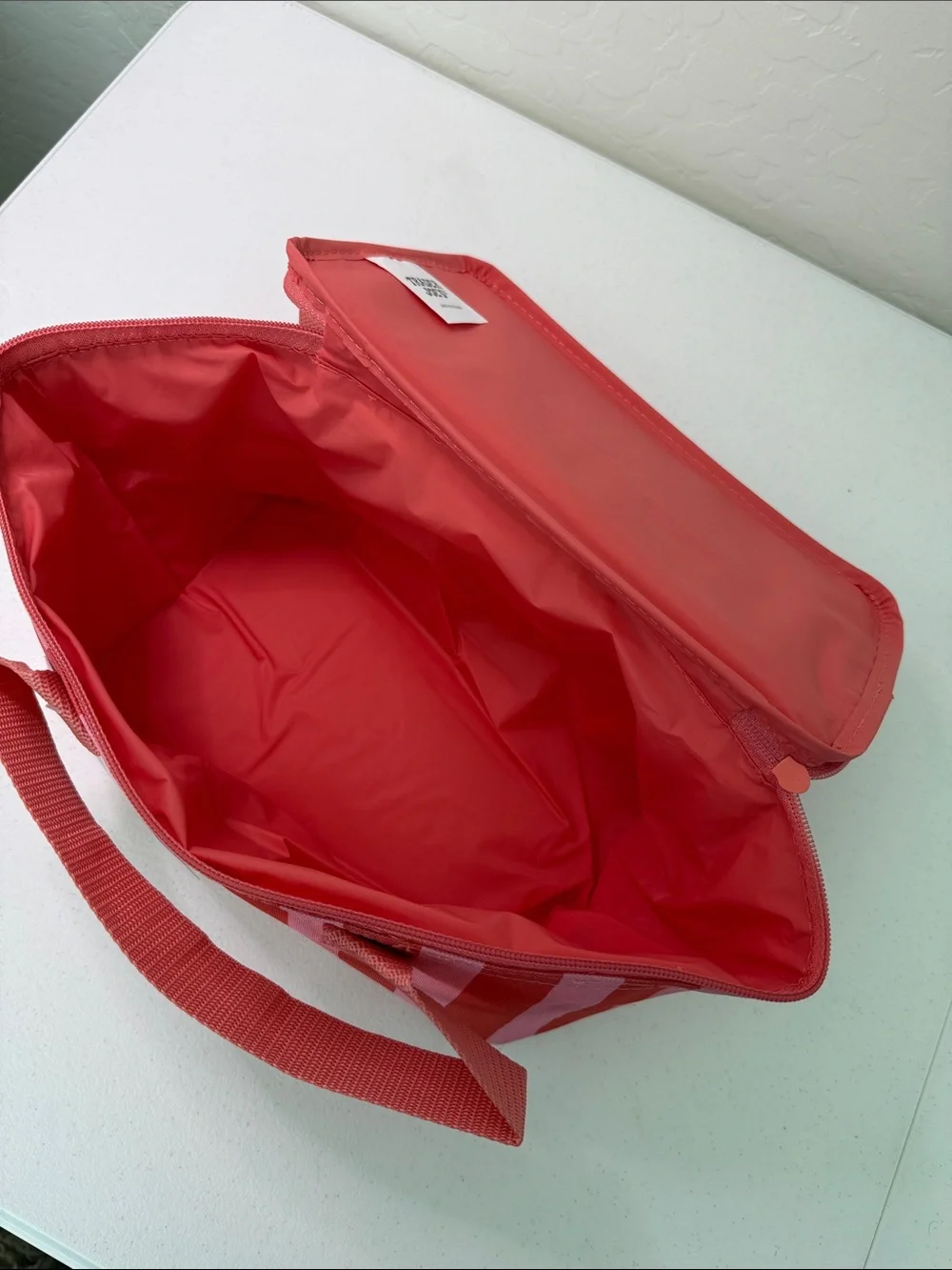 Trader Joe's Red & Pink Striped Mini Insulated Bag - Picture 7 of 8
